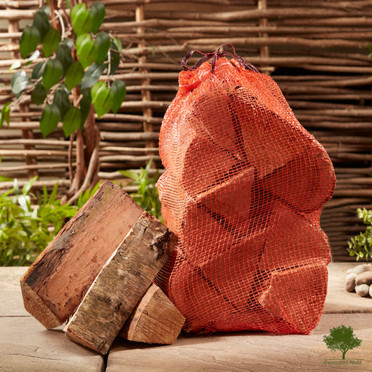 Large 40 Litre Net of Kiln Dried Hardwood Logs - 25cm Long